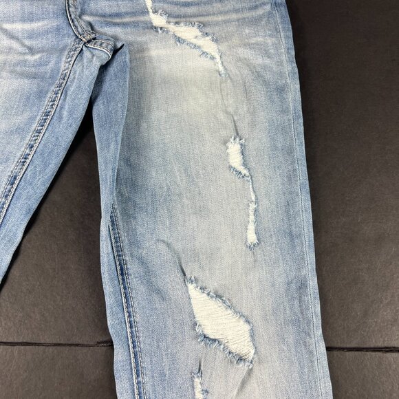 Departwest Jeans Men's 31x29 Skinny Trouper Light Blue Distressed Denim Tag 31 S - Picture 3 of 16